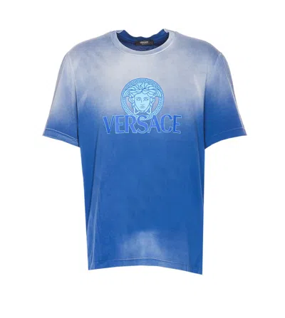 Versace T-shirts And Polos In Blue