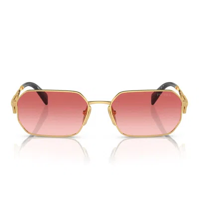 Prada Pr A51s Gold Sunglasses