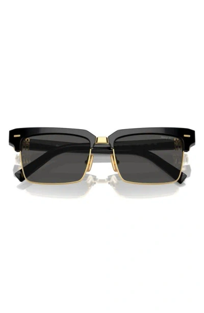 Miu Miu 54mm Square Sunglasses In Dark Grey