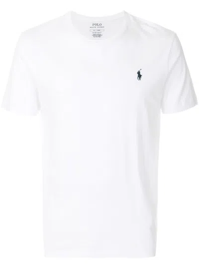 Polo Ralph Lauren Mans White Cotton T-shirt With Logo