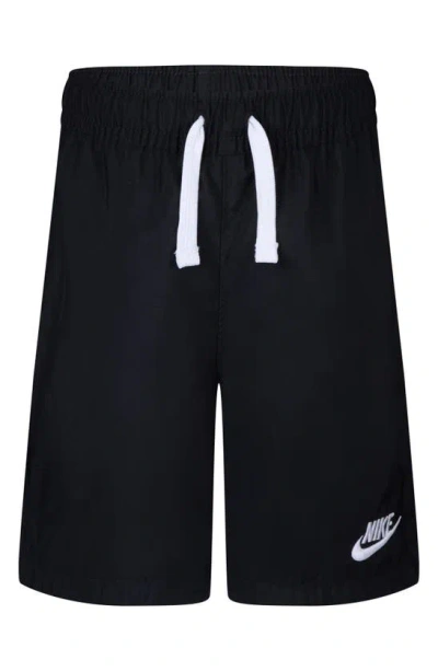 Nike Kids' Woven Athletic Shorts In Black