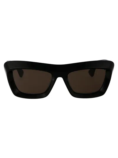 Bottega Veneta Bv1283s Black Sunglasses In 001 Black Black Brown