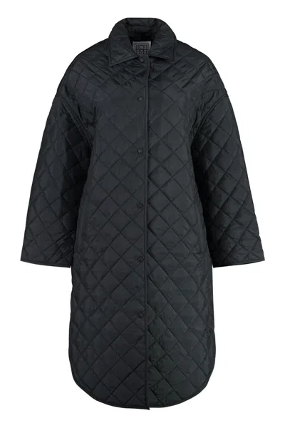 Totême Techno Fabric Padded Jacket In Black