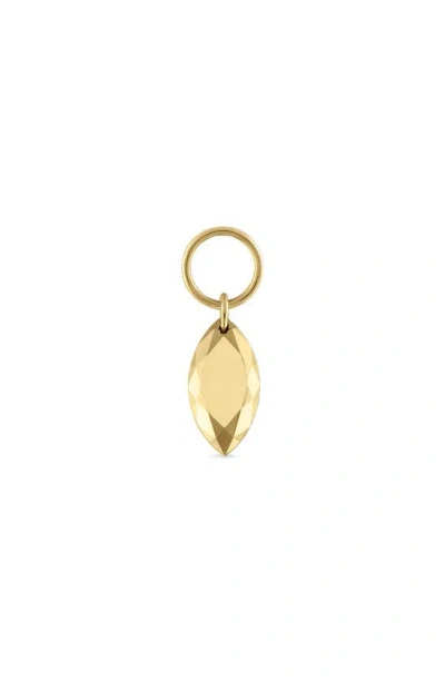 Maria Tash Faceted Marquise Charm Pendant In Yellow Gold