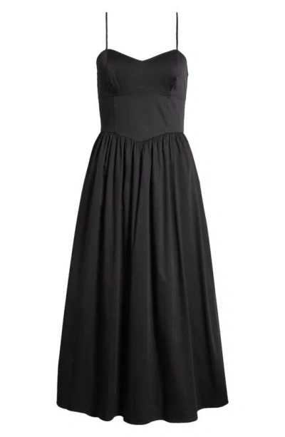 French Connection Florida Fit & Flare Midi Dress In Black