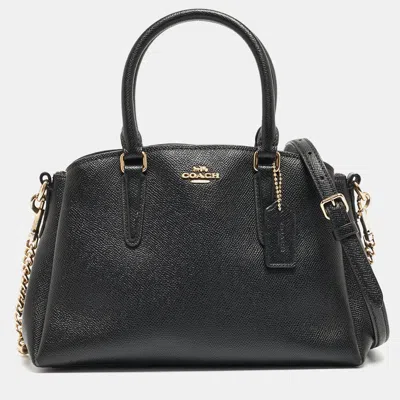 Coach Leather Mini Sage Carryall Satchel In Black
