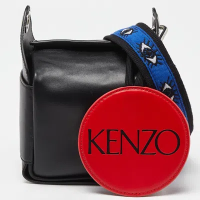 Kenzo Leather Crossbody Bag In Black