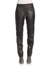 A.L.C Public Side-Snap Leather Trousers,0400090517764
