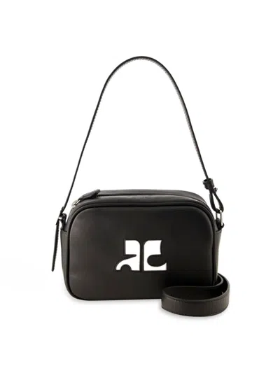 Courrèges Lacleather Bowling Bag In Black