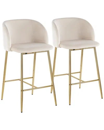 Lumisource Set Of 2 Fran Counter Stools In Gold