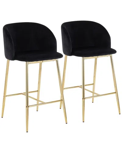 Lumisource Set Of 2 Fran Counter Stools In Gold