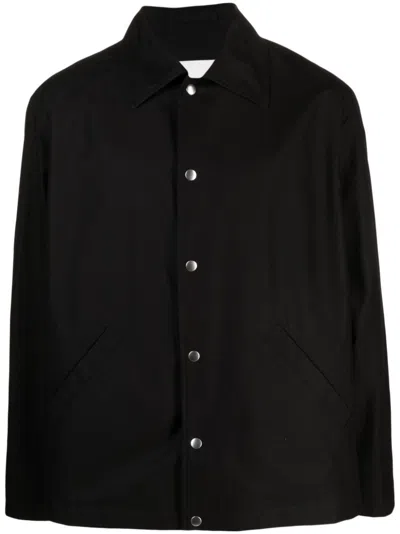 Jil Sander Cotton Shirt Jacket In Black