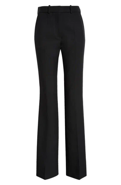 Coperni Mid-rise Voile-drape Straight-leg Tailored Trousers In Black
