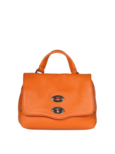 Zanellato Postina Daily Bag In Textured Leather In Orange