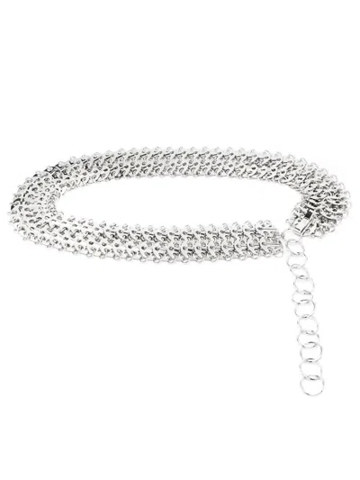 Paco Rabanne Chainmail Adjustable Belt In Silver