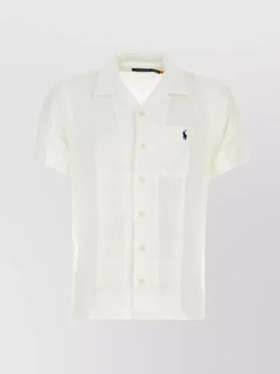 Polo Ralph Lauren Short Sleeves Shirt In Bianco