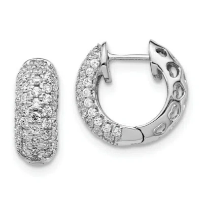 Pre-owned Jewelry 14k White Gold Diamond Earrings