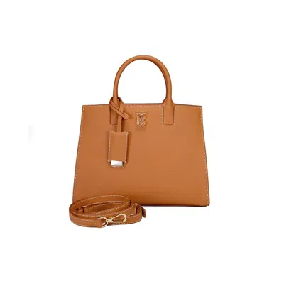 Burberry Mini Frances Leather Tote Bag In Brown
