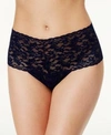 Hanky Panky Plus Size Signature Lace Retro Thong In Navy