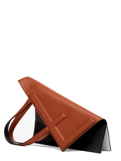 Fendi Flip Media Shopper Bags In Brown