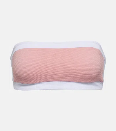 Alexandra Miro Whitney Strapless Bikini Top In Pink