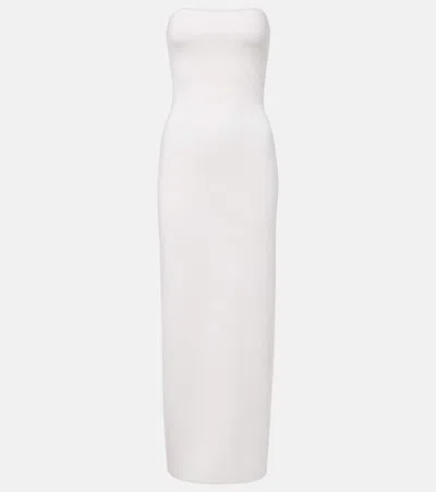 Gabriela Hearst Calderon Wool, Silk, And Cashmere Maxi Dress In White