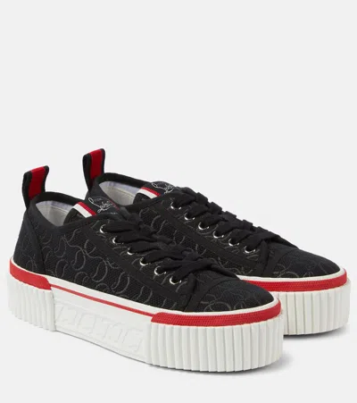 Christian Louboutin Super Pedro Cl Platform Trainers In Black