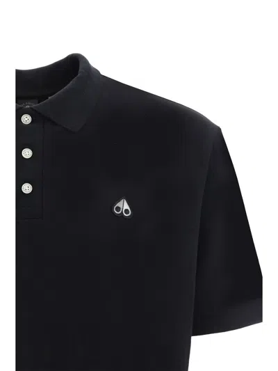 Moose Knuckles Polo Shirts In Black