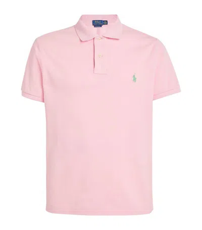 Polo Ralph Lauren Cotton Mesh Slim-fit Polo Shirt In Pink
