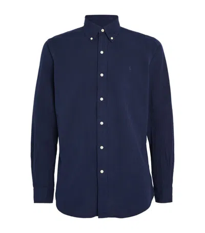 Polo Ralph Lauren Custom Fit Oxford Shirt In Navy