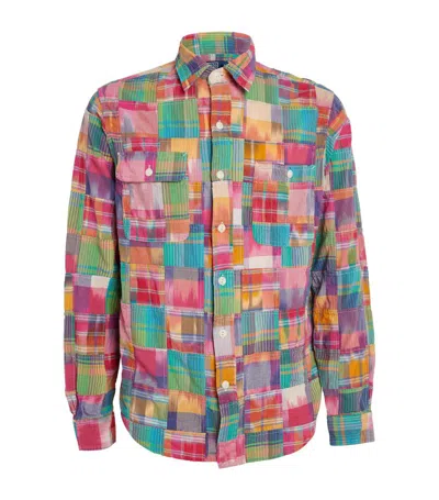 Polo Ralph Lauren Patchwork Cotton Shirt In Multicolor