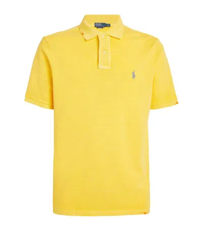 Polo Ralph Lauren Cotton Mesh Polo Shirt In Yellow