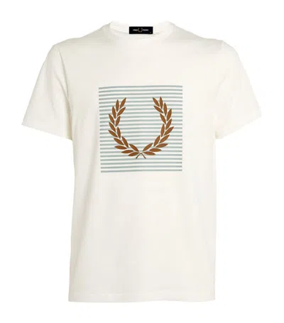 Fred Perry Cotton Logo T-shirt In White
