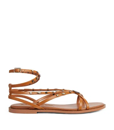 Max & Co X Souvenirs Of Life Chufy Flat Sandals In Brown