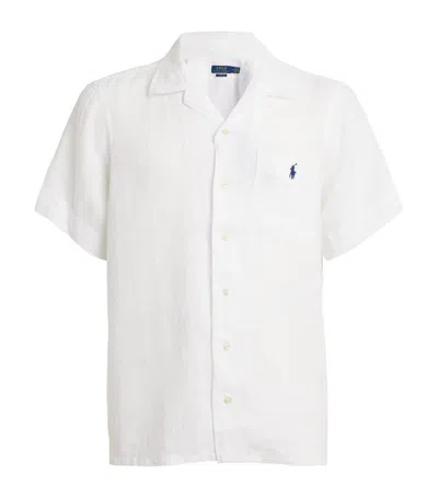 Polo Ralph Lauren Linen Clady Polo Shirt In White