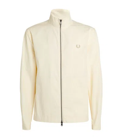Fred Perry Cotton Ripstop Track Jacket In White