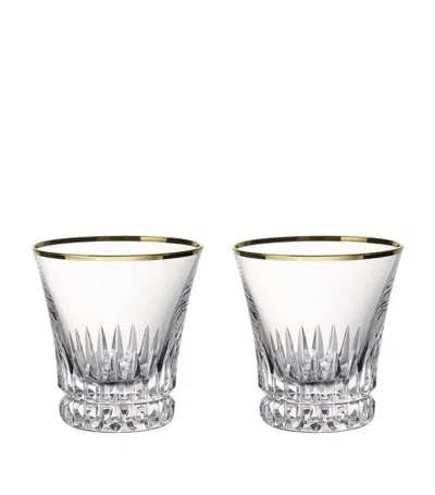 Villeroy & Boch Set Of 2 Grand Royal Gold Tumblers (200ml) In Clear