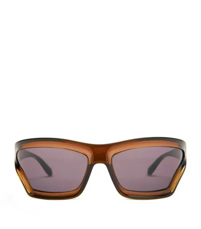 Loewe X Paula's Ibiza Arch Mask Sunglasses In Brown