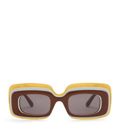 Loewe Paula's Ibiza Square Sunglasses In Brown