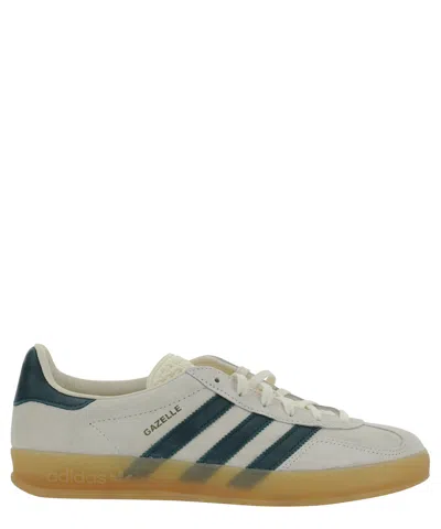 Adidas Originals Gazelle Indoor Suede Sneakers In White