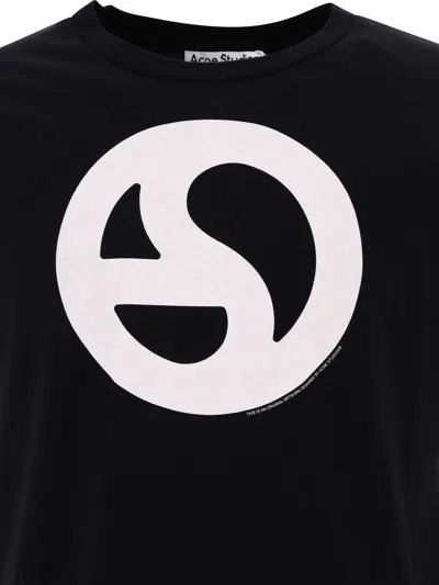 Acne Studios Logo T-shirt In Black
