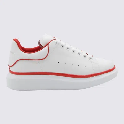 Alexander Mcqueen White And Red Leather Oversized Sneakers