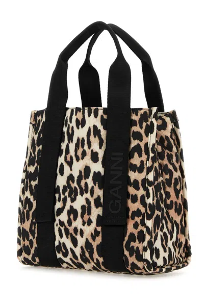 Ganni Handbags. In Leopard
