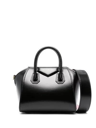 Givenchy Antigona Mini Leather Tote Bag In Black