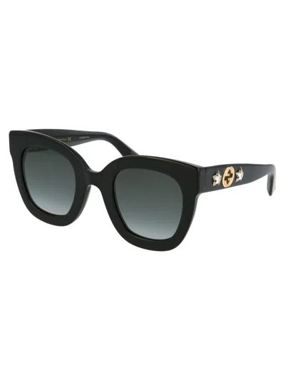 Gucci Sunglasses In 001 Black Black Grey