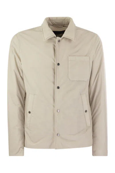 Herno Shirt-cut Jacket In Ecoage In Light Beige