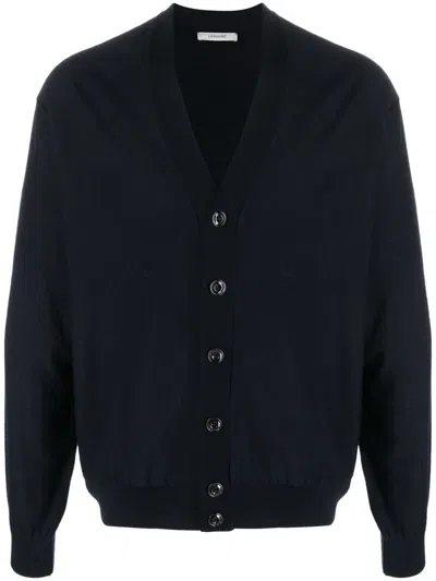 Lemaire Relaxed Twisted Cardigan Clothing In Blue