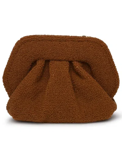 Themoirè Gea Coral Sponge Bag In Vegan Caramel Fabric In Brown