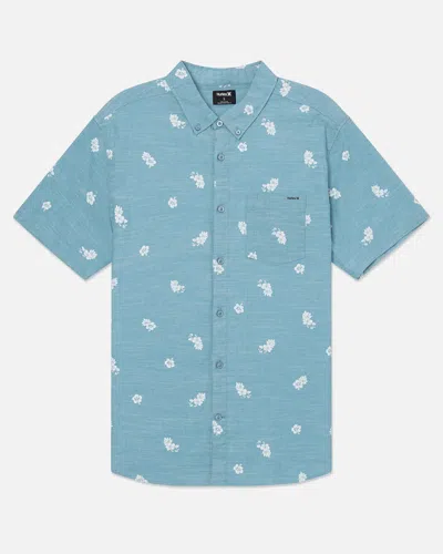 United Legwear Men's One And Only Stretch Print Short Sleeve Shirt In Tahitian Teal