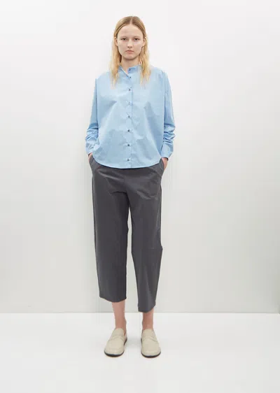 Apuntob Cotton Gabardine Cropped Tapered Pullon Trousers In Stone